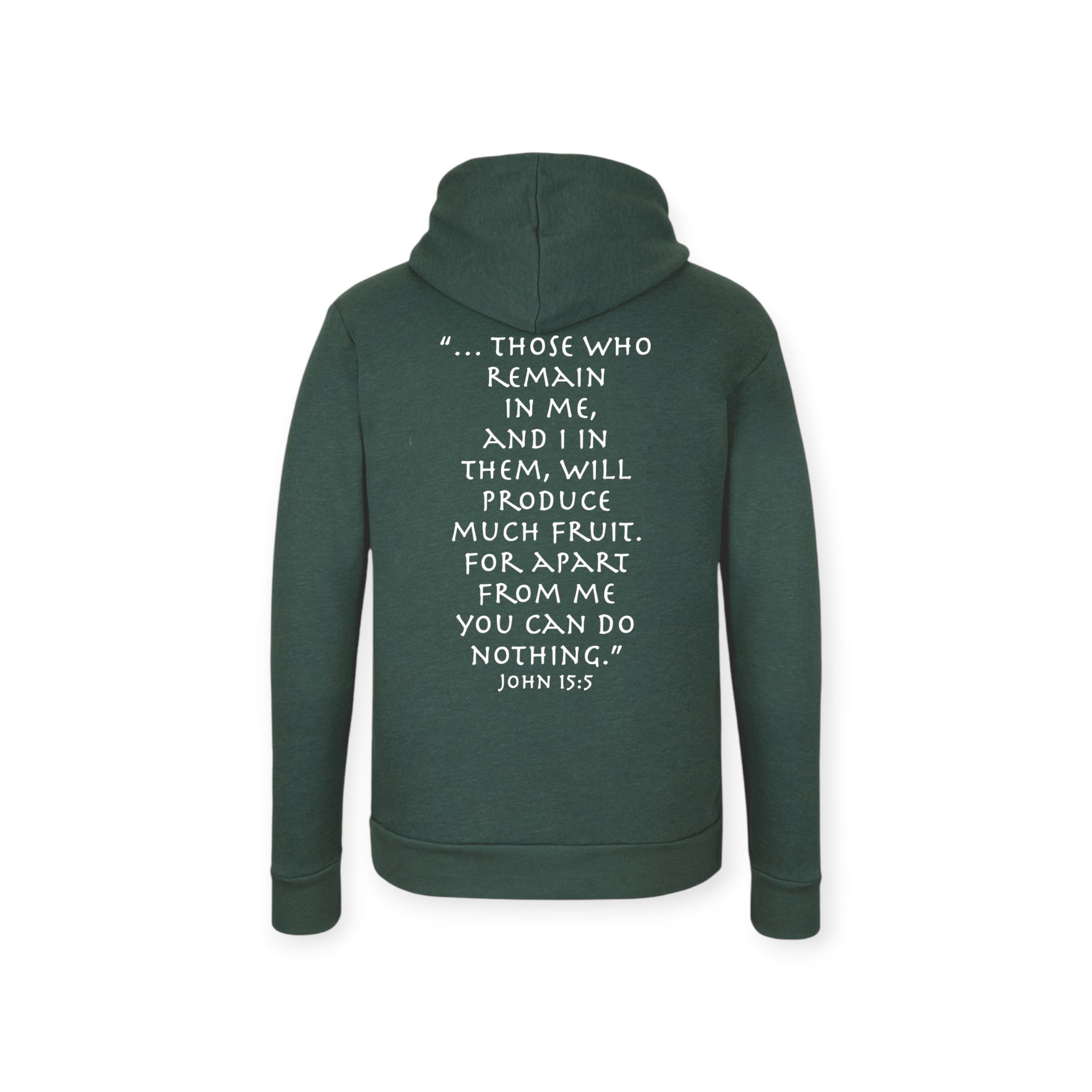 CROSS AND VINE (JOHN 15:5) HOODED SWEATHSHIRT