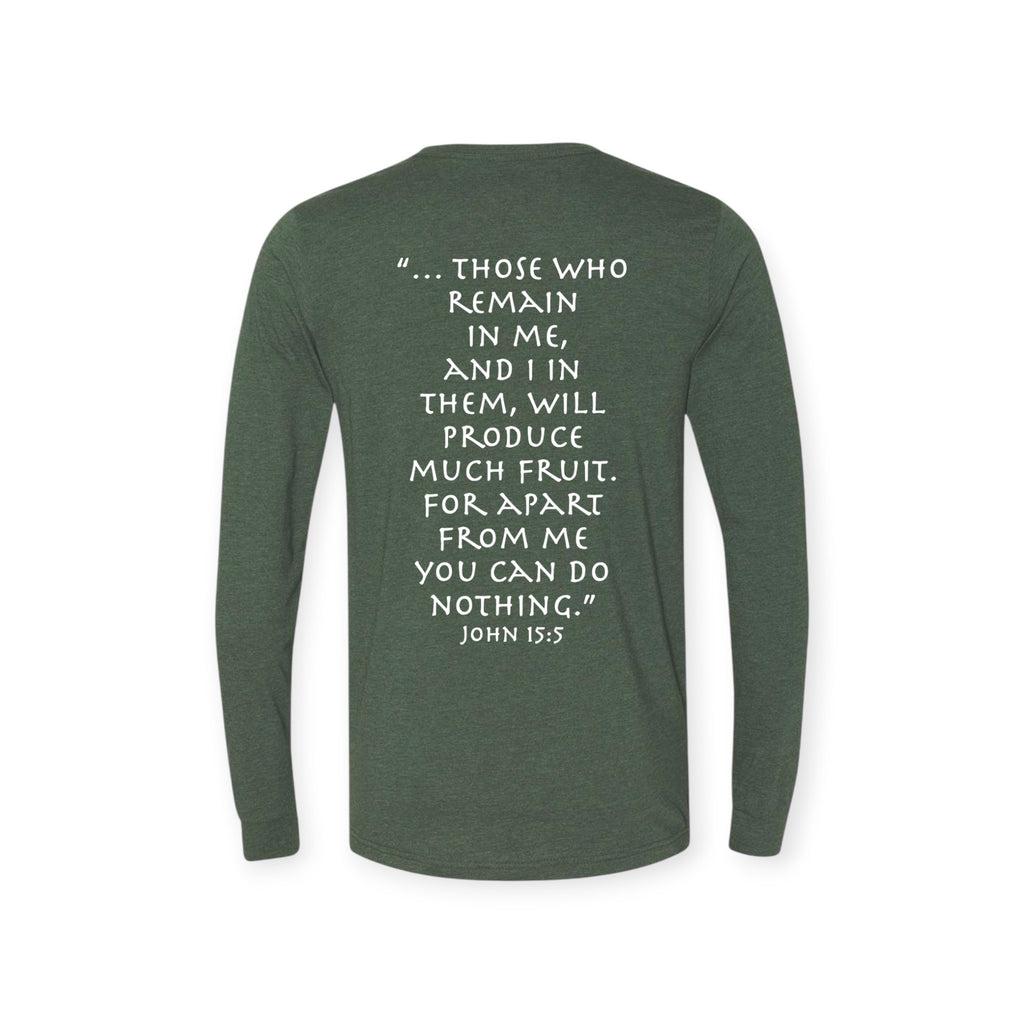 CROSS AND VINE (JOHN 15:5) LONG SLEEVE T-Shirt