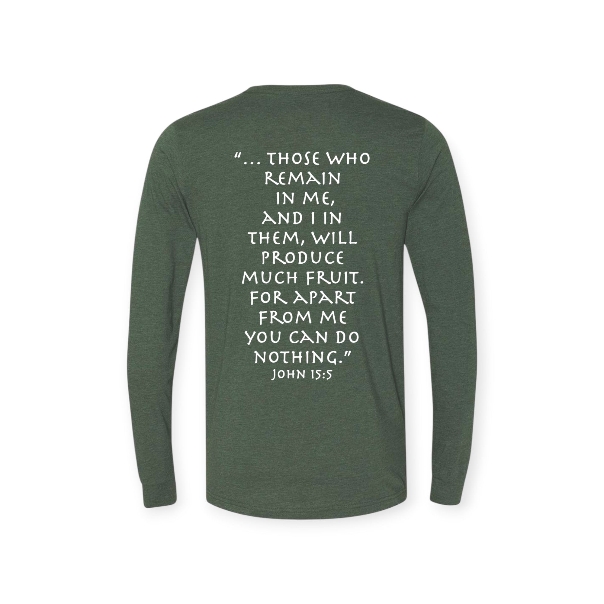 CROSS AND VINE (JOHN 15:5) LONG SLEEVE T-Shirt