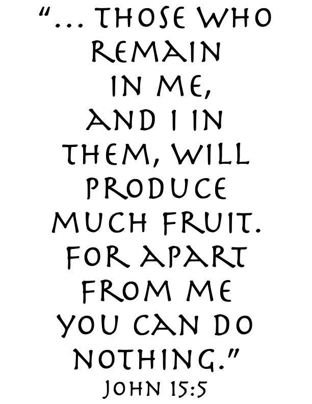 CROSS AND VINE (JOHN 15:5) LONG SLEEVE T-Shirt