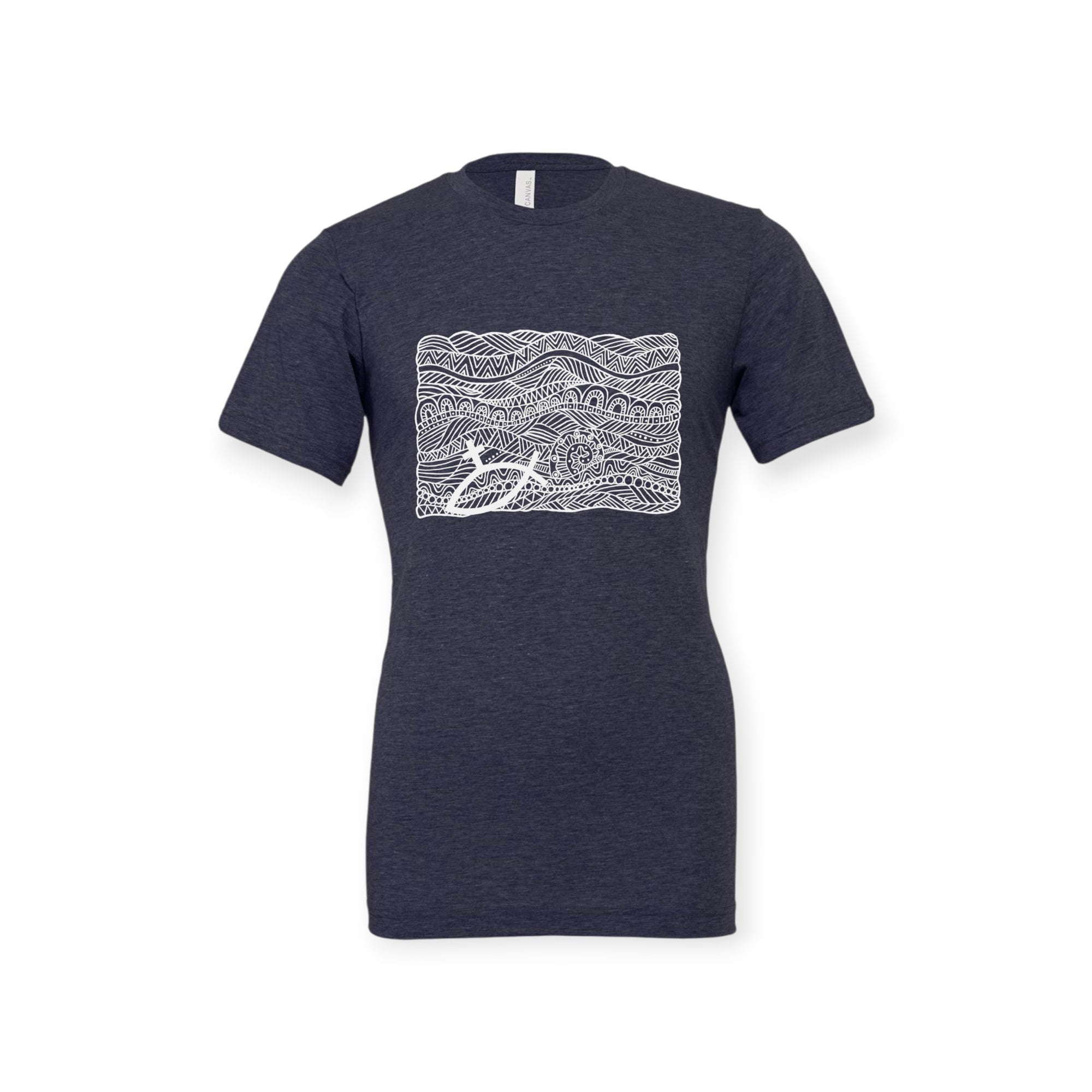 WAVES FISH WITH CROSS T-shirt