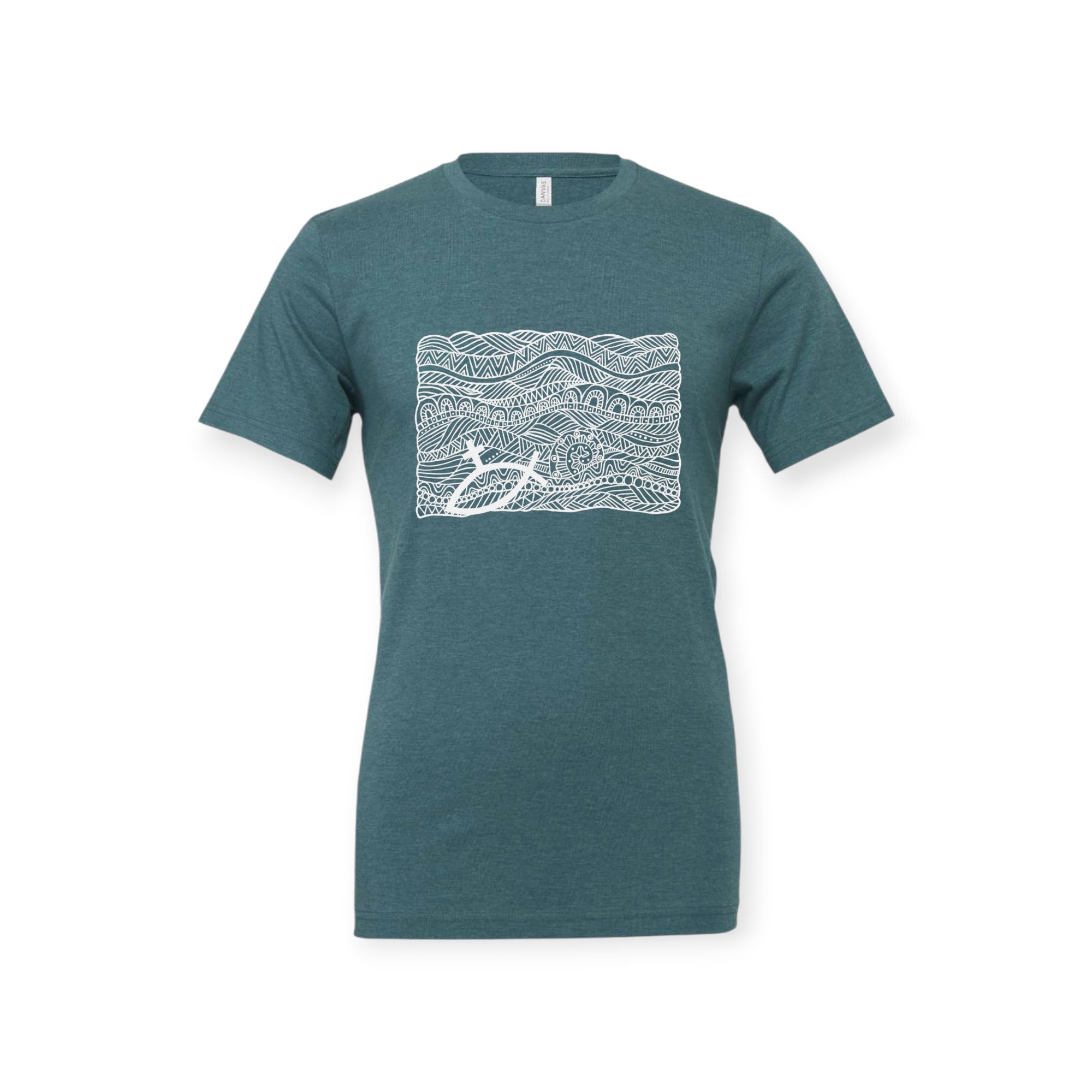 WAVES FISH WITH CROSS T-shirt